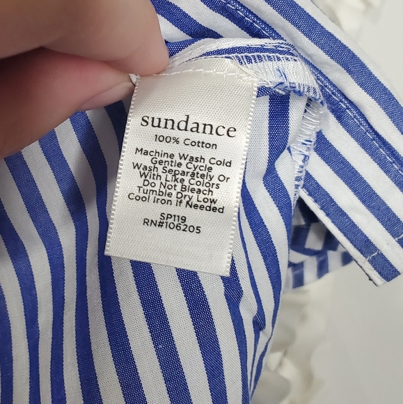Sundance Striped Button Down Blouse Top XL - Picture 4 of 4